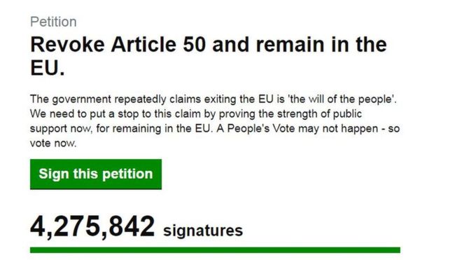 The 'Revoke Article 50 Brexit' petition woman has tweeted that she has received death threats.