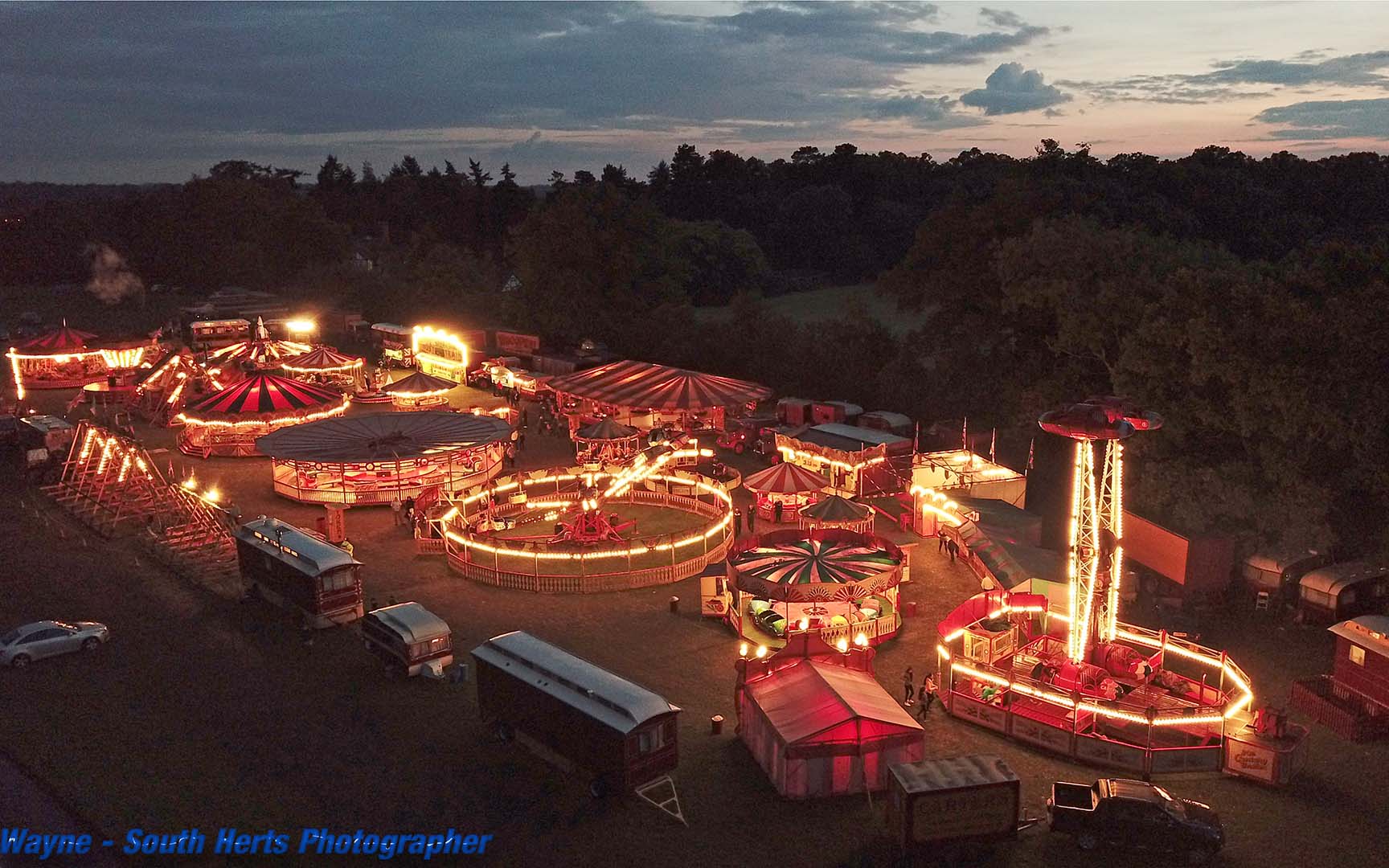 Croxley welcomed the annual visit of Carters Famous Steam Fair for 2017 drone view