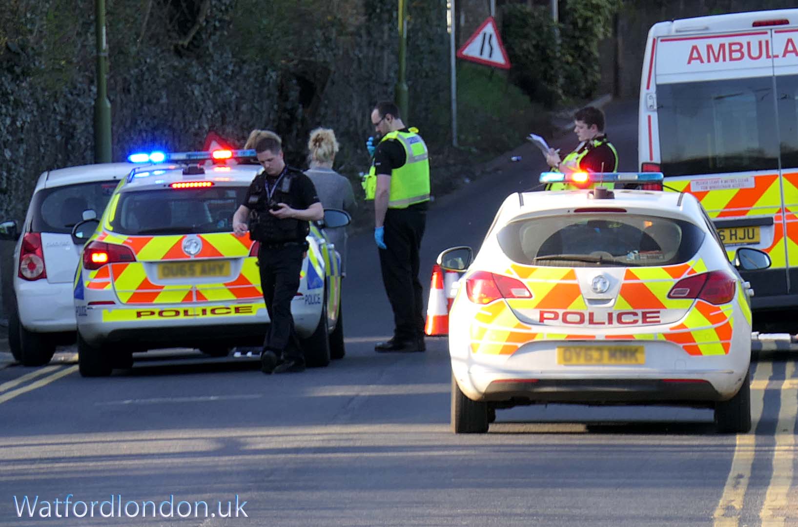 Hertfordshire Police were still at the scene into the late evening as forensics continued the investigation.