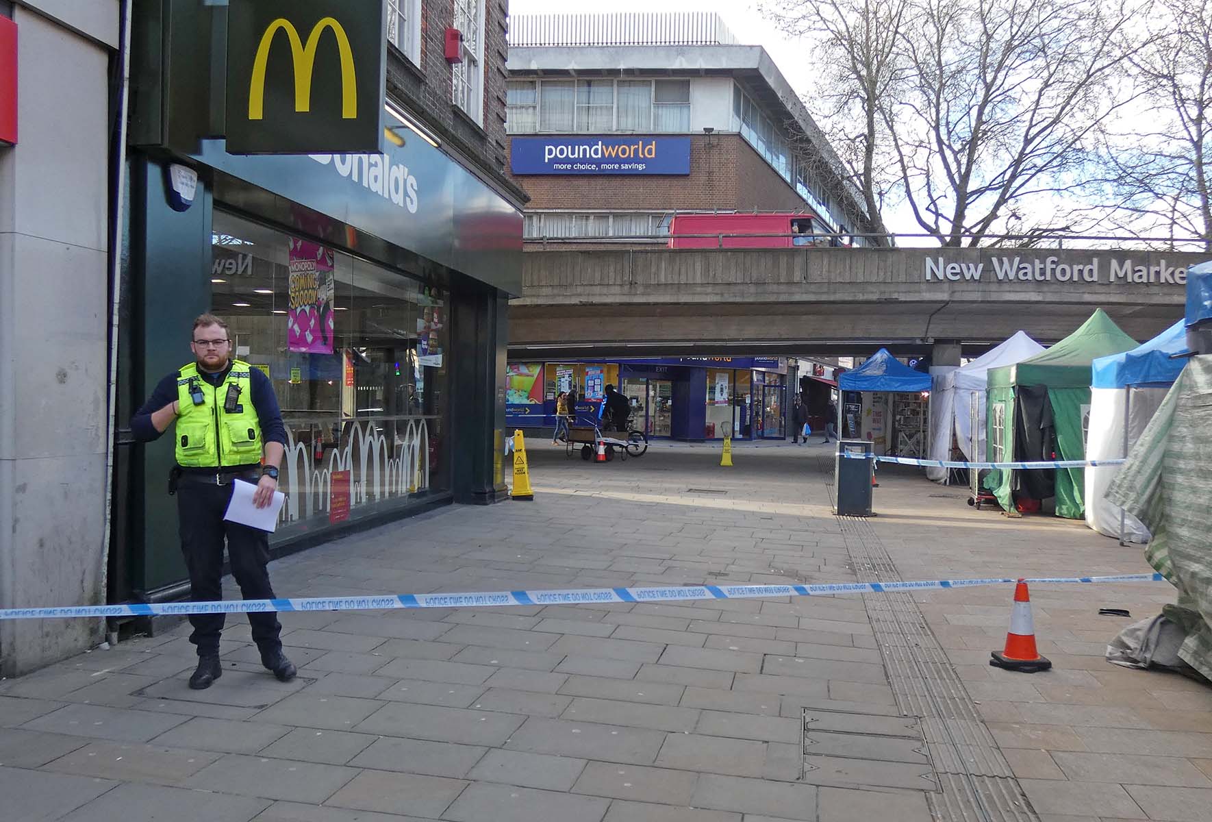 Daylight Stabbing in Town Centre Man Rushed to hospital