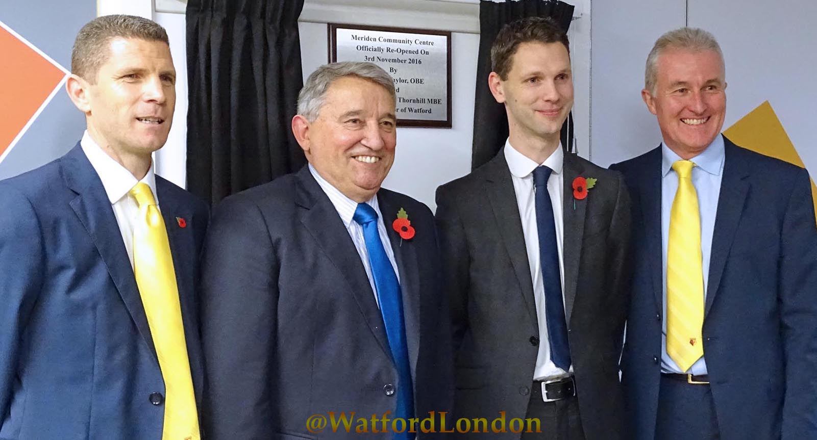 Ex England & Watford FC Manager Graham Taylor and Watford FC stars officially Opens revamped Community Centre 2016