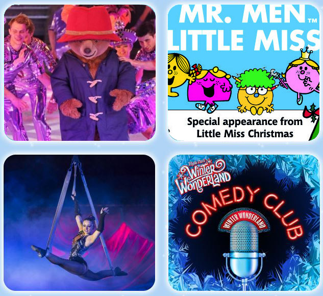 Paddington™ on Ice, Mr. Men & Little Miss and a fantastic new programme of comics at the Winter Wonderland Comedy Club.